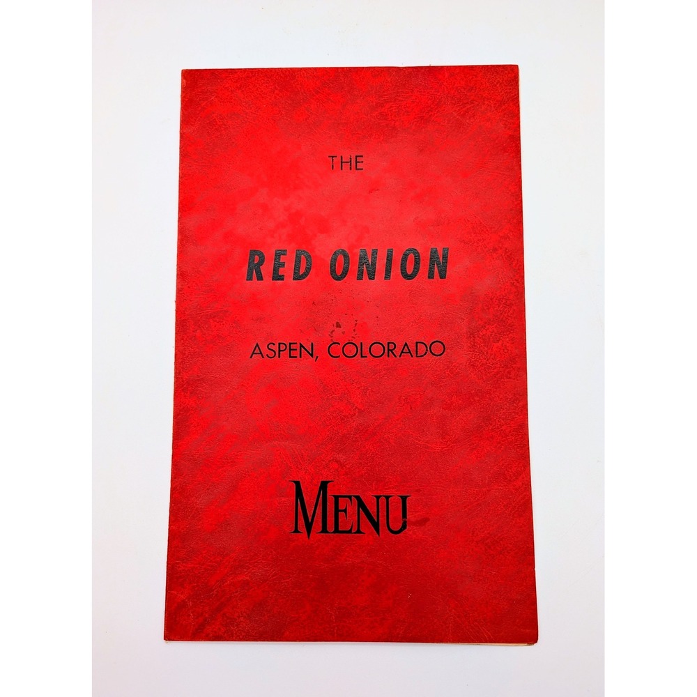 Vintage The Red Onion Aspen Colorado Restaurant Menu 1960s Historic Ephemera